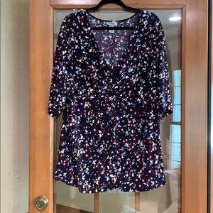 Catherine’s 3/4 sleeve twist front blouse